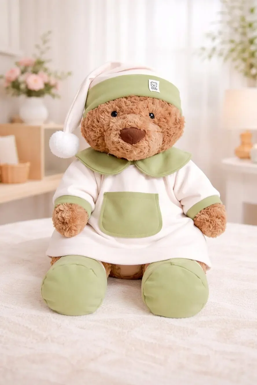 Bartholomew bear cute clothes outfits - Green Loungewear Set[BXYC-12-10IN]